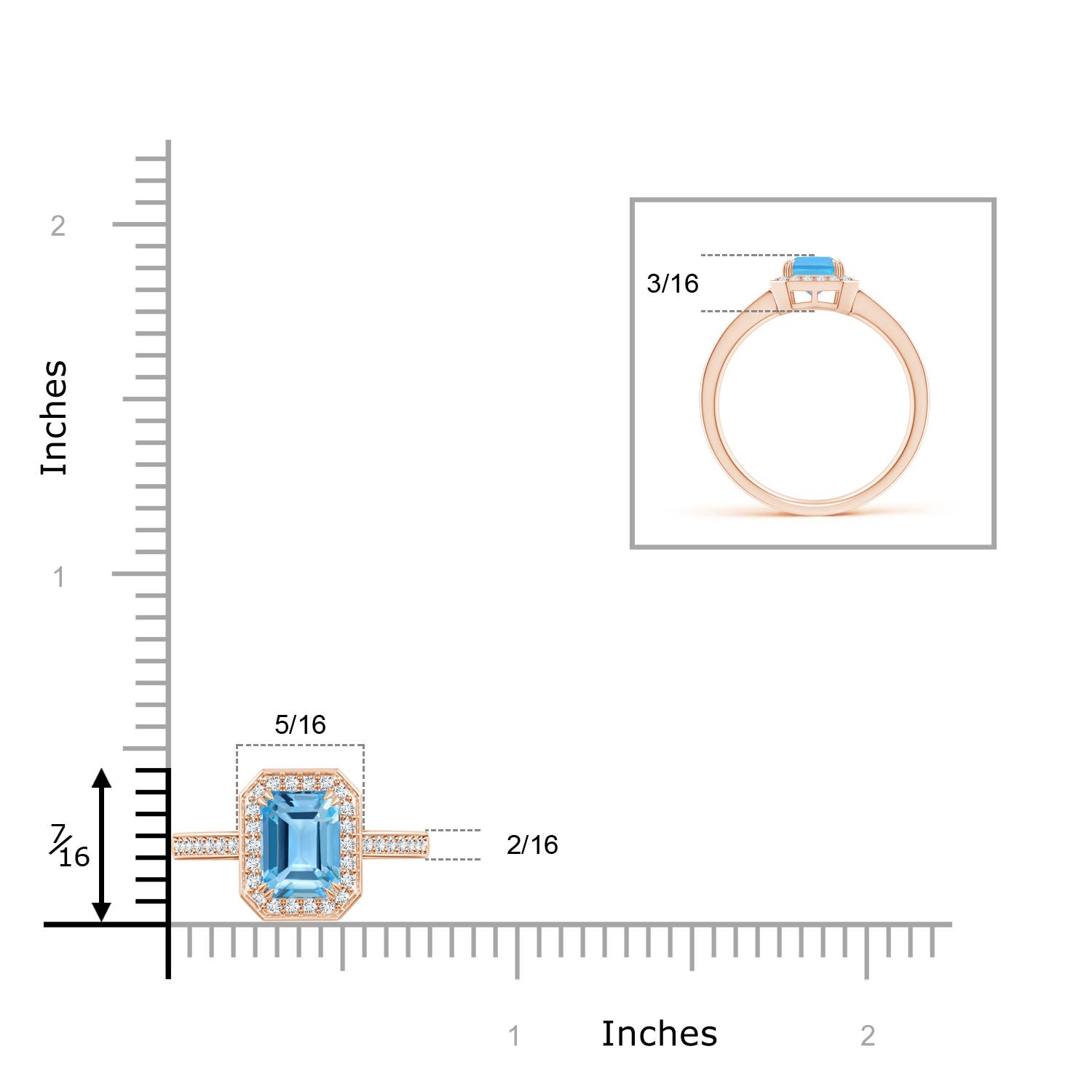 AA - Swiss Blue Topaz / 1.39 CT / 14 KT Rose Gold