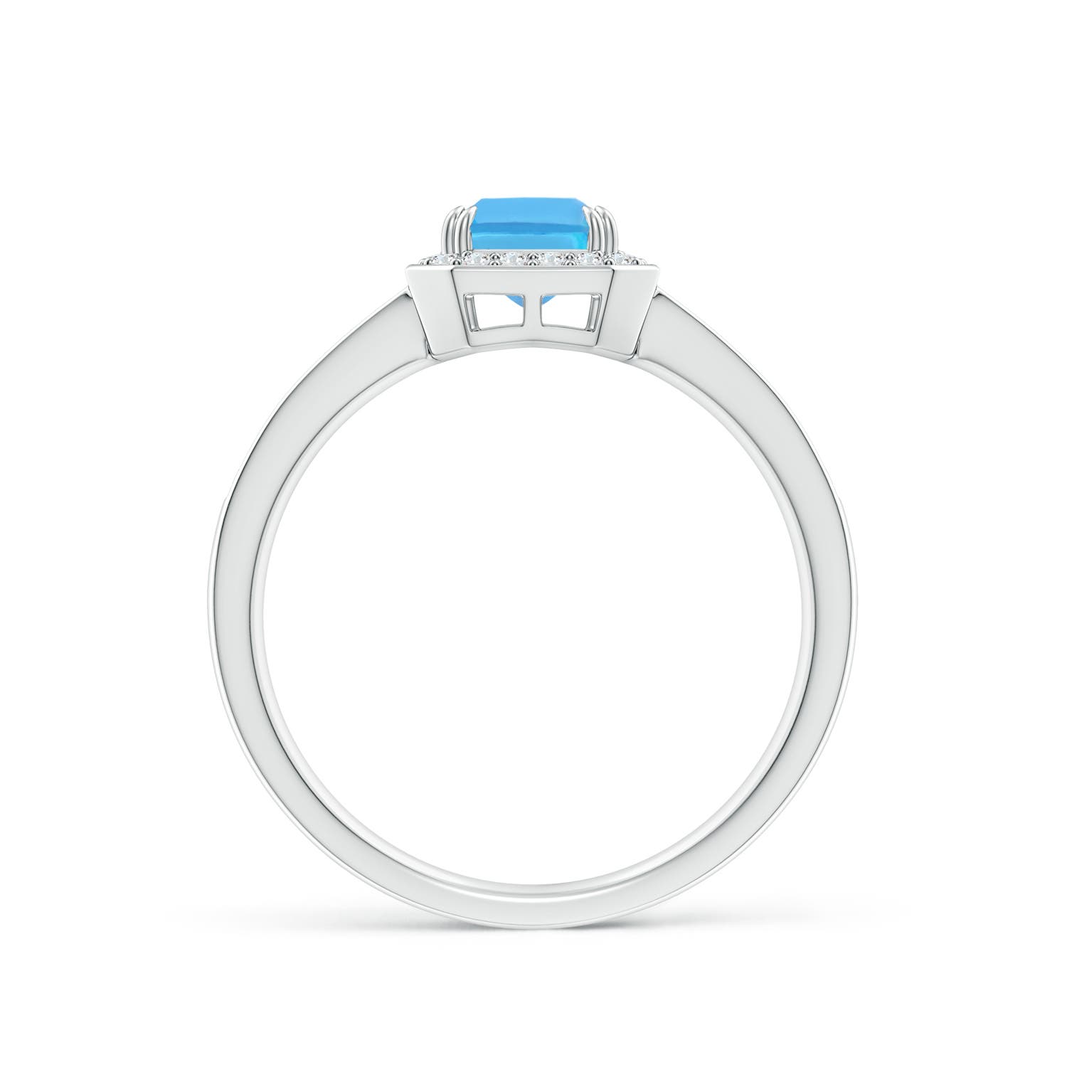 AA - Swiss Blue Topaz / 1.39 CT / 14 KT White Gold