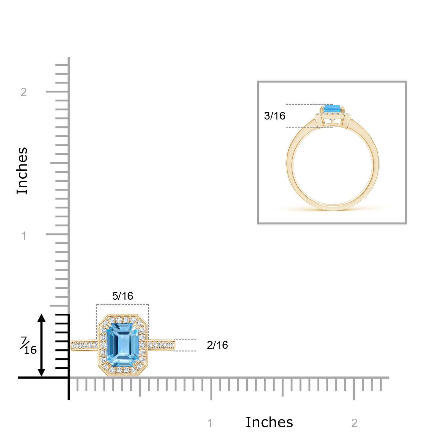 AA - Swiss Blue Topaz / 1.39 CT / 14 KT Yellow Gold