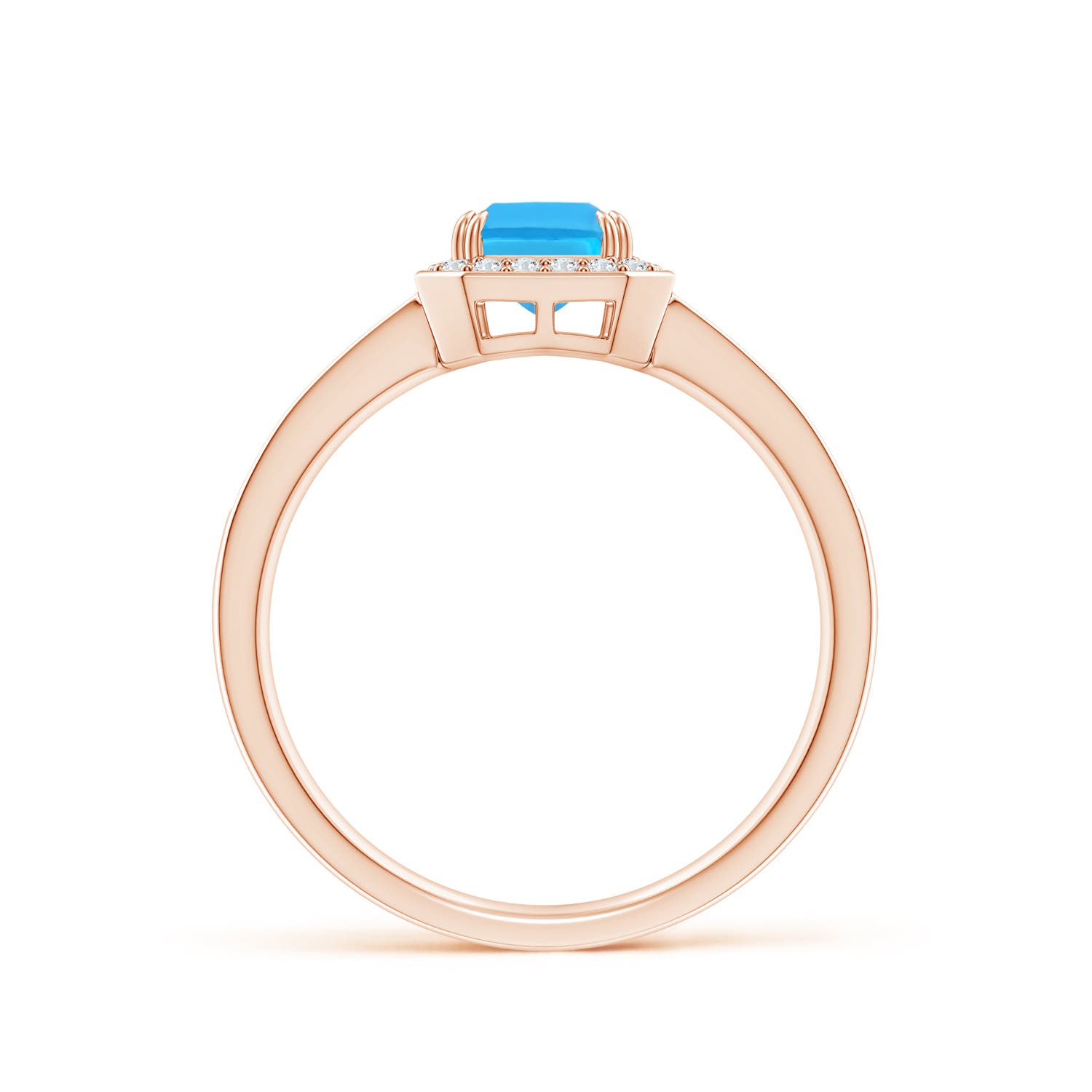 AAA - Swiss Blue Topaz / 1.39 CT / 14 KT Rose Gold