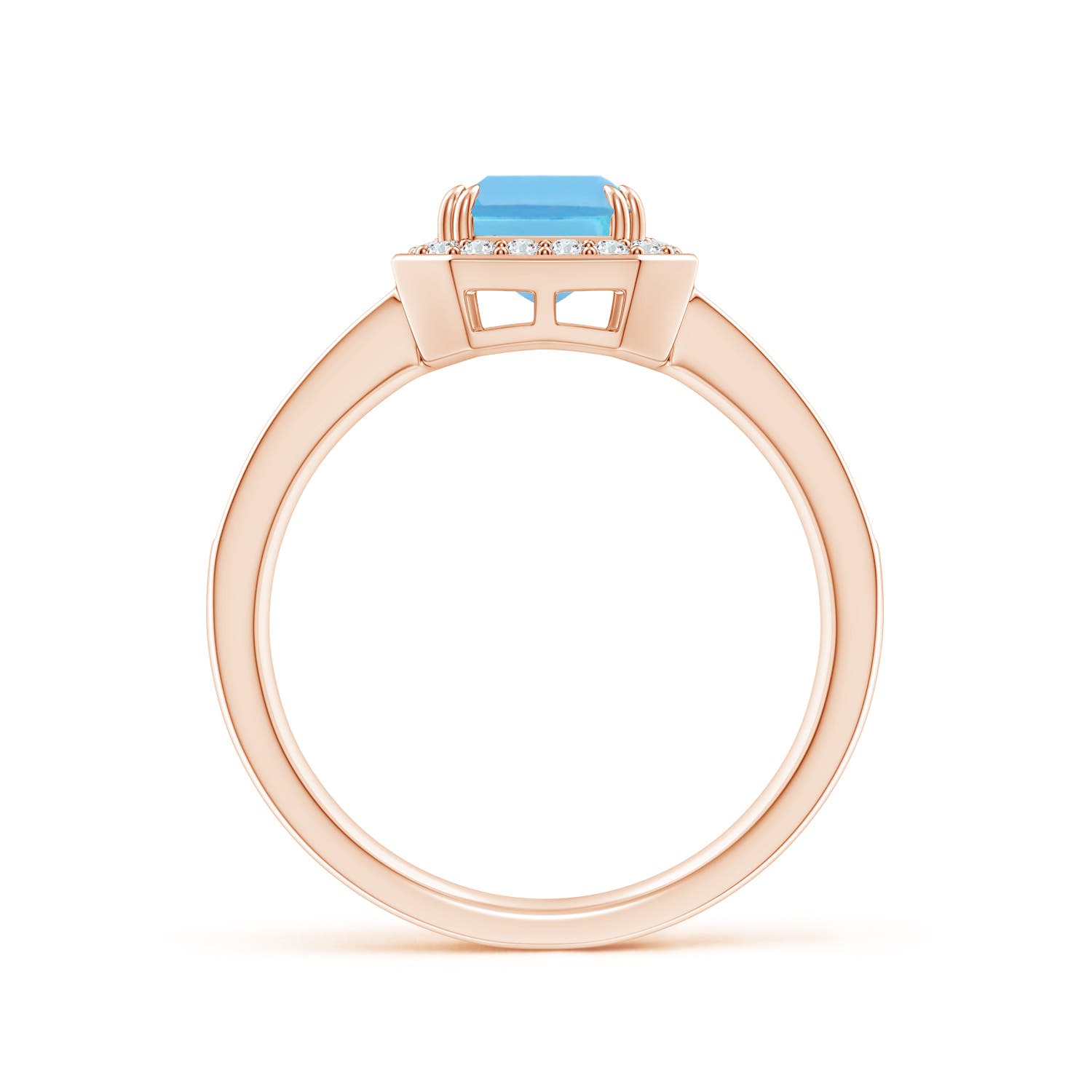 A - Swiss Blue Topaz / 2.24 CT / 14 KT Rose Gold