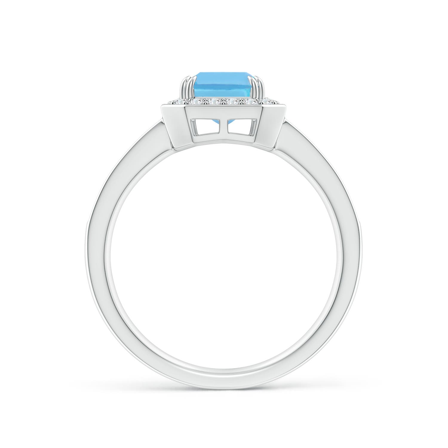 A - Swiss Blue Topaz / 2.24 CT / 14 KT White Gold