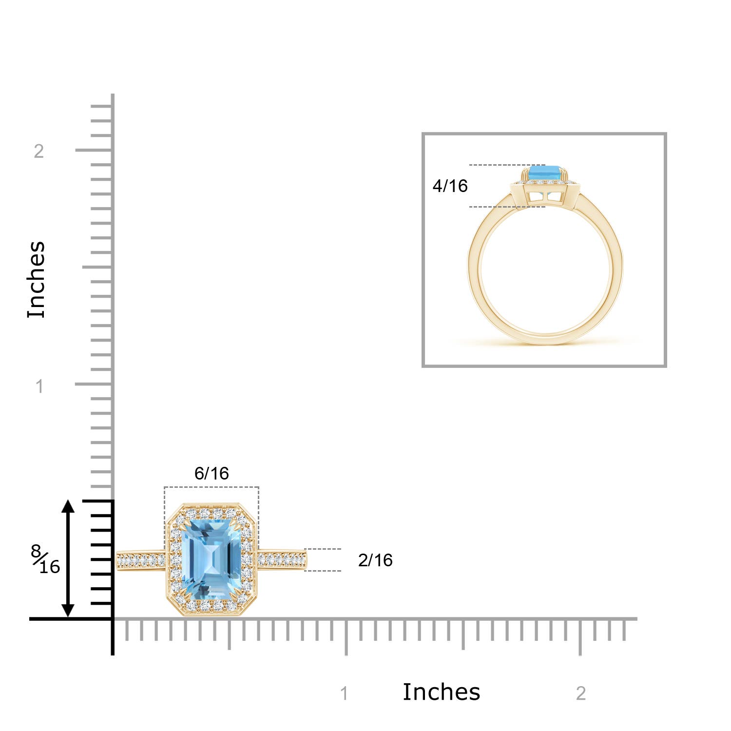 A - Swiss Blue Topaz / 2.24 CT / 14 KT Yellow Gold