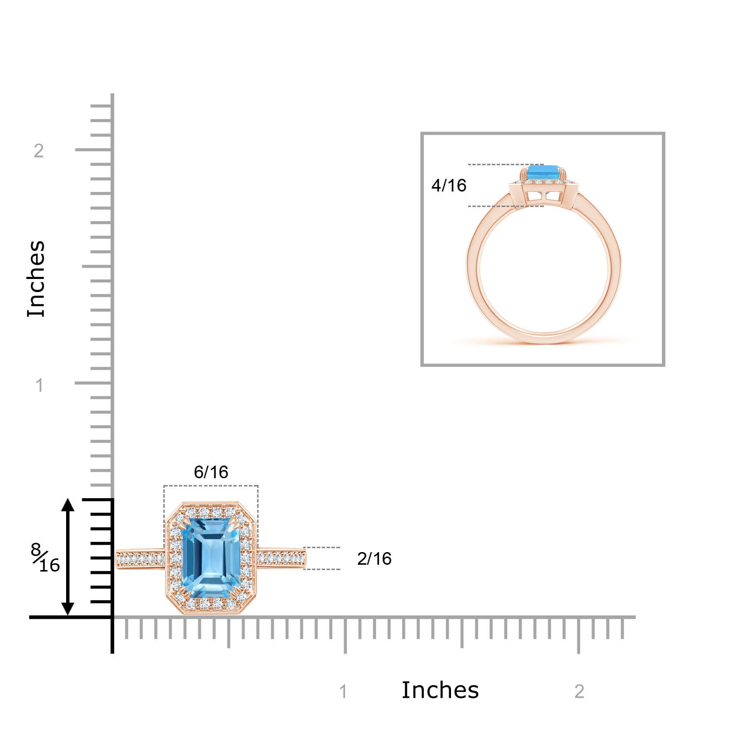 AA - Swiss Blue Topaz / 2.24 CT / 14 KT Rose Gold