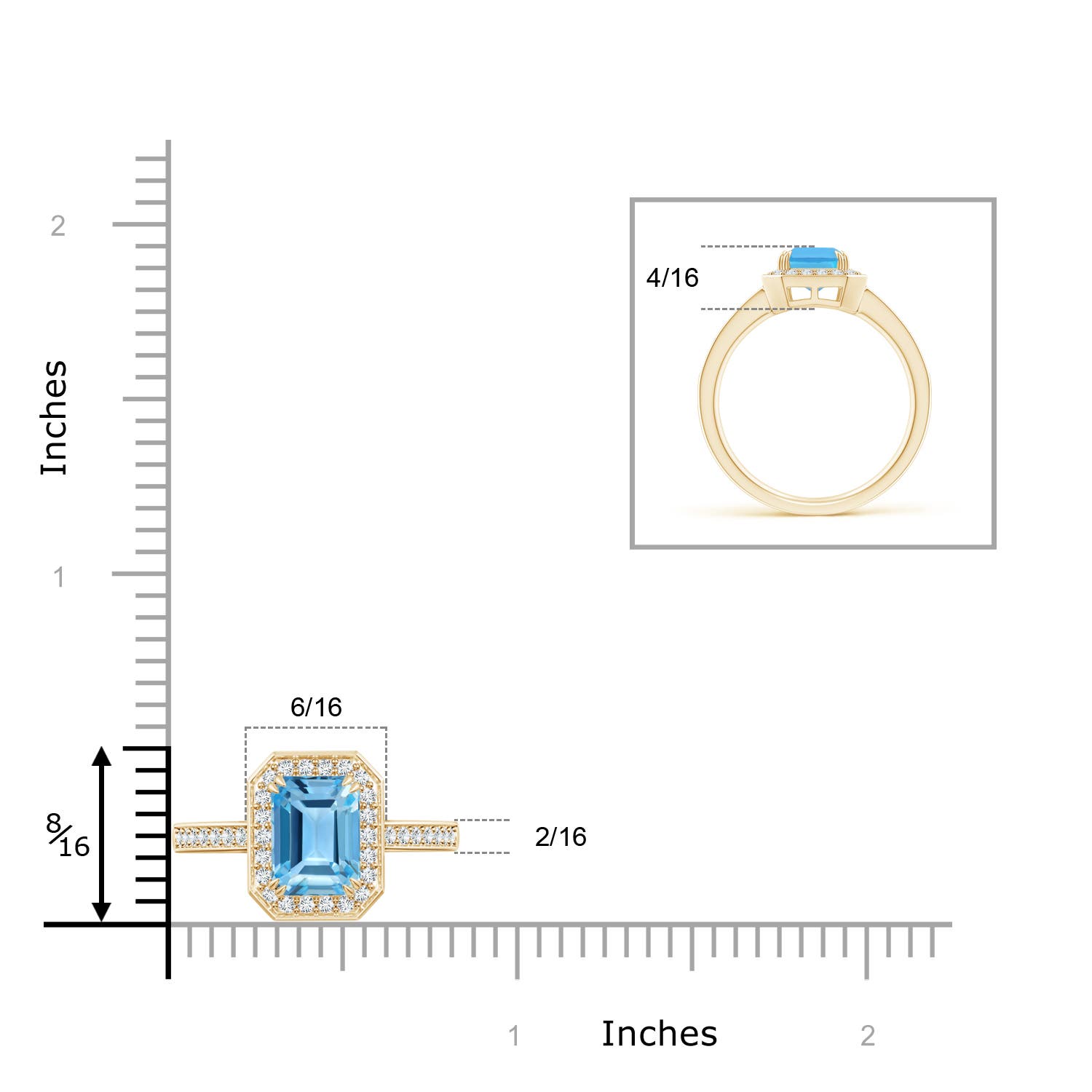 AA - Swiss Blue Topaz / 2.24 CT / 14 KT Yellow Gold