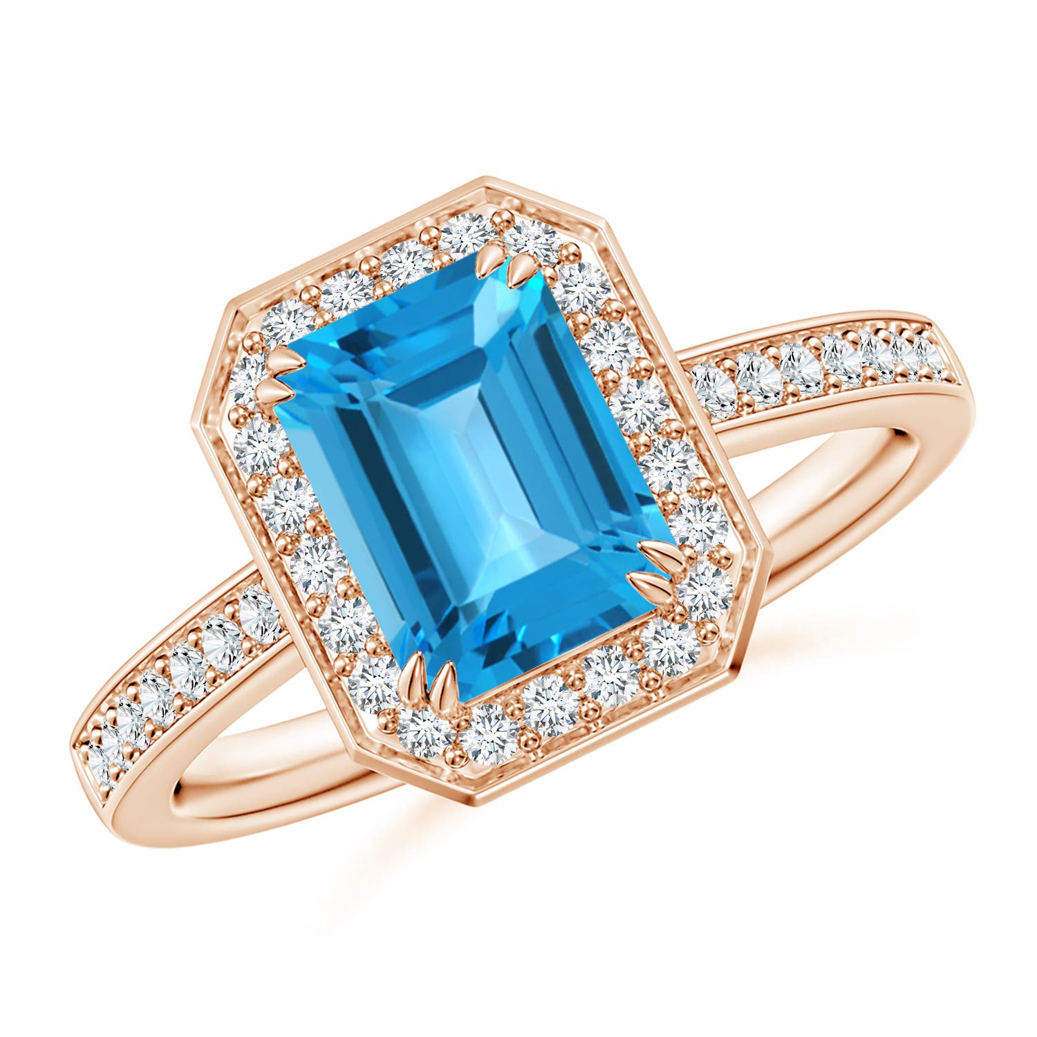 AAA - Swiss Blue Topaz / 2.24 CT / 14 KT Rose Gold