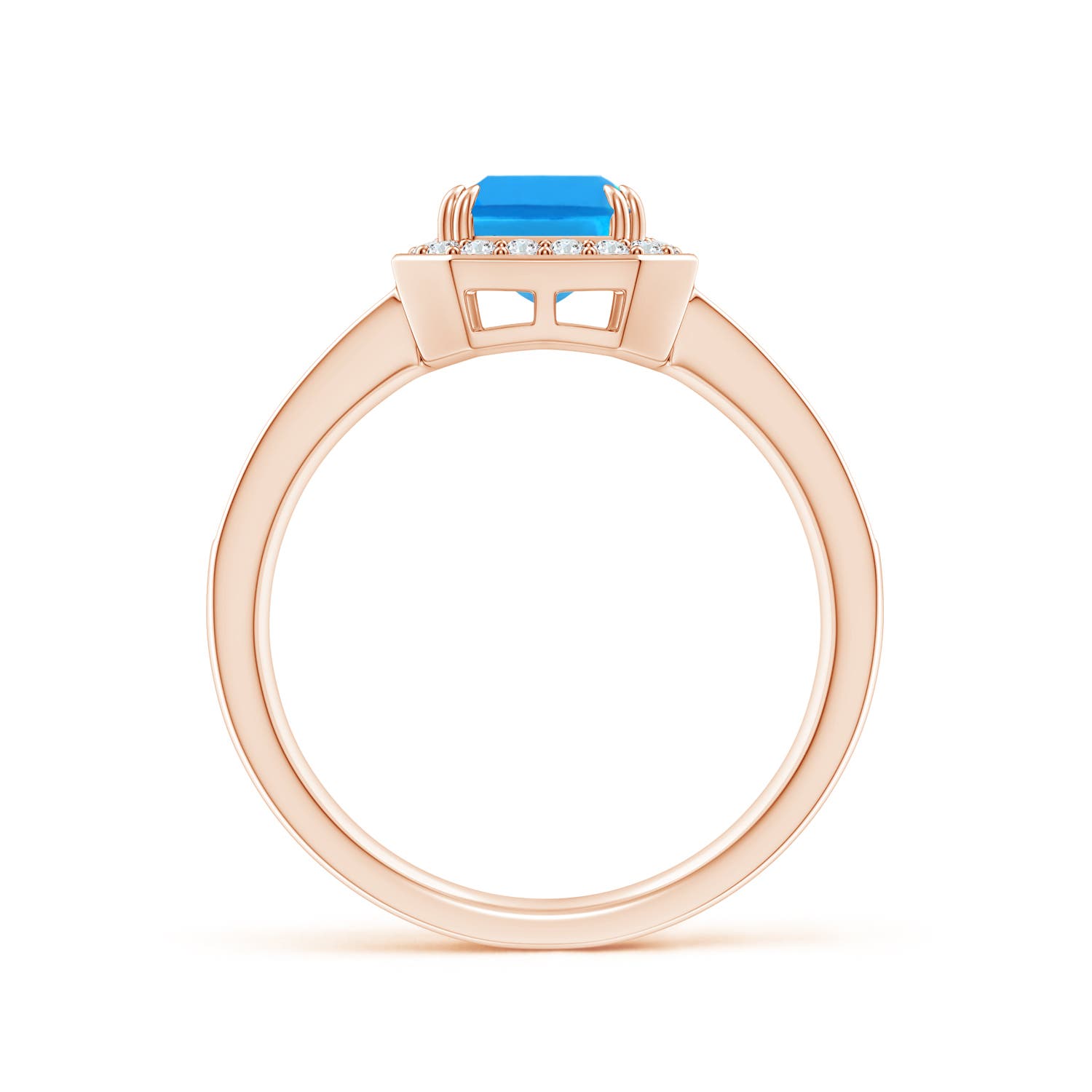 AAAA - Swiss Blue Topaz / 2.24 CT / 14 KT Rose Gold