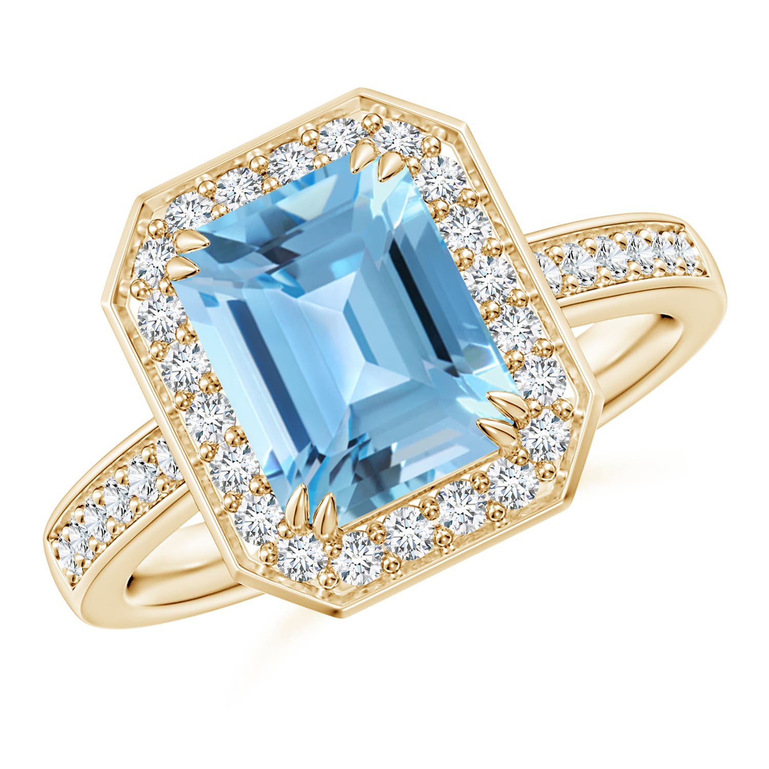 A - Swiss Blue Topaz / 3.12 CT / 14 KT Yellow Gold