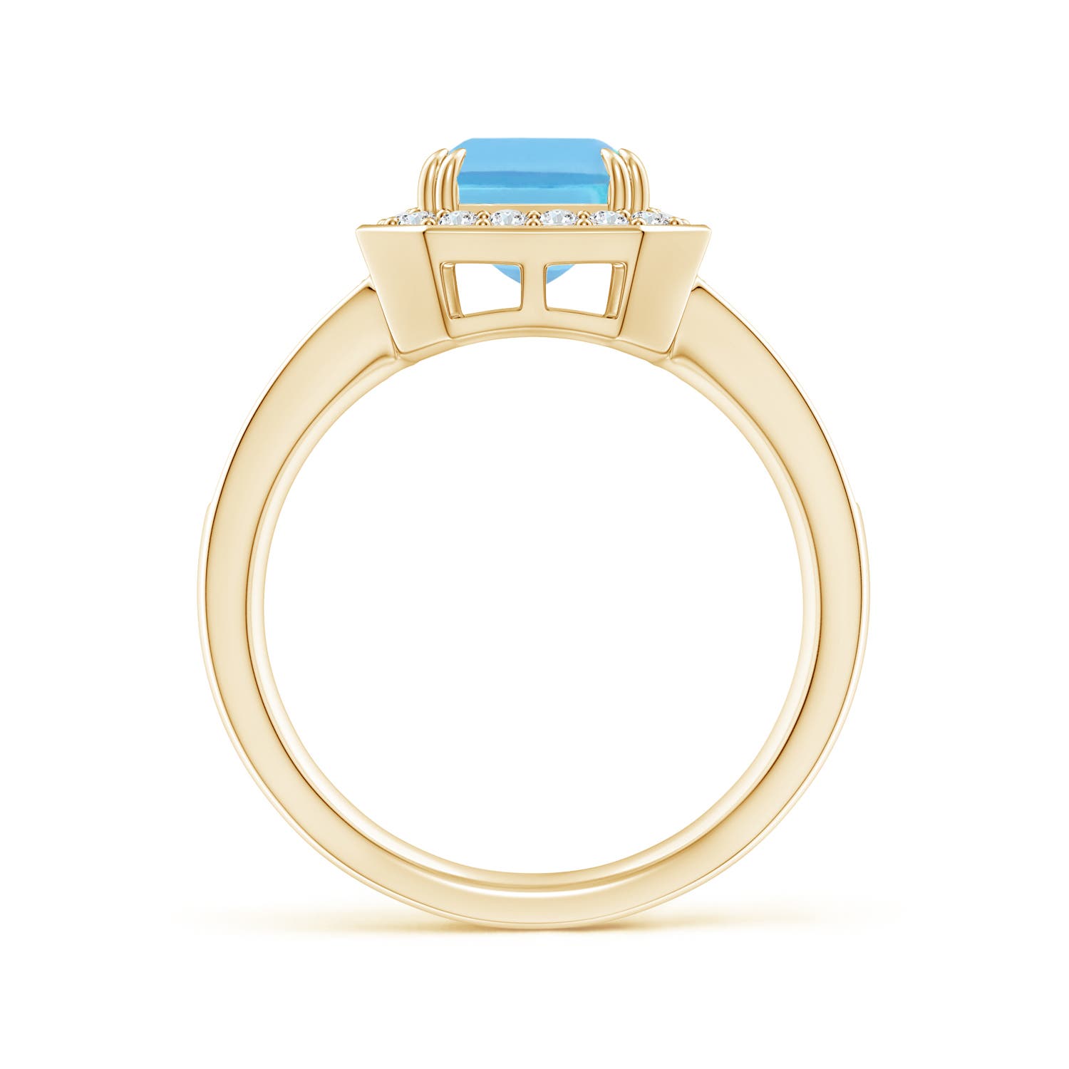 A - Swiss Blue Topaz / 3.12 CT / 14 KT Yellow Gold