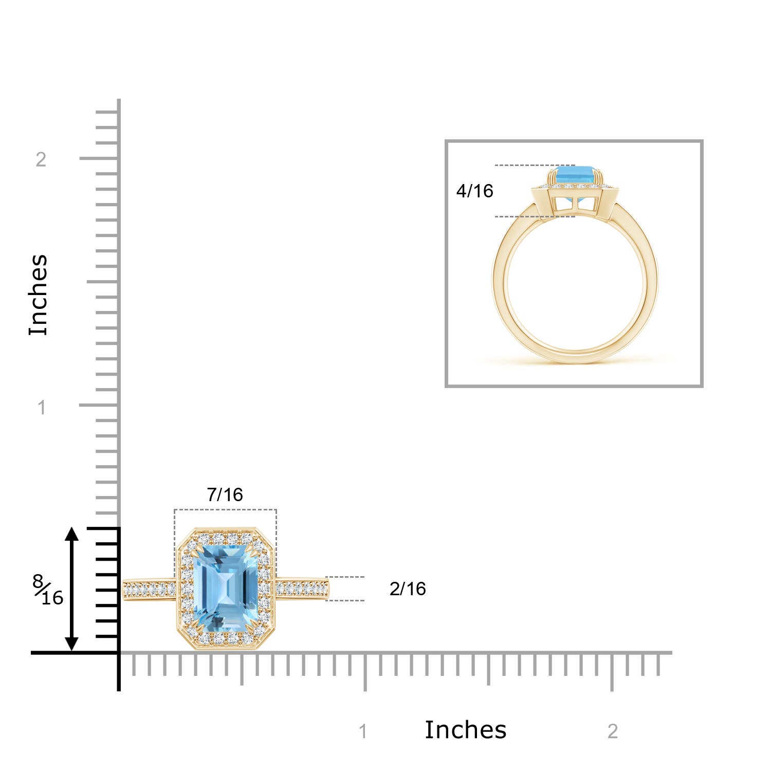 A - Swiss Blue Topaz / 3.12 CT / 14 KT Yellow Gold