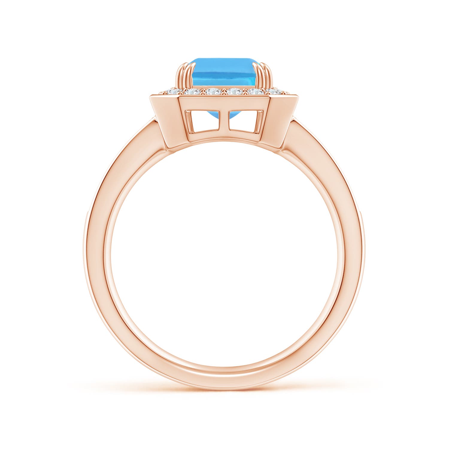 AA - Swiss Blue Topaz / 3.12 CT / 14 KT Rose Gold