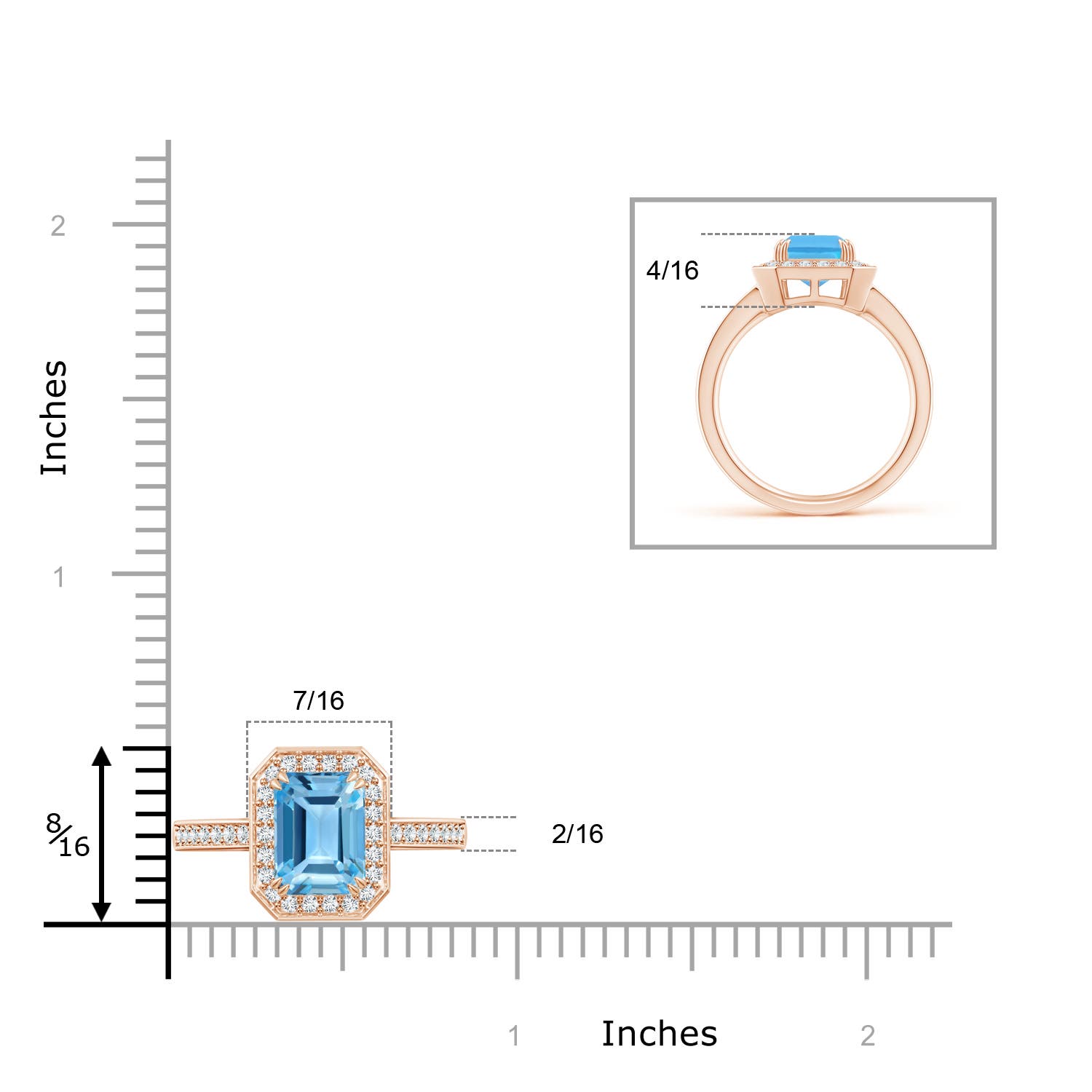 AA - Swiss Blue Topaz / 3.12 CT / 14 KT Rose Gold