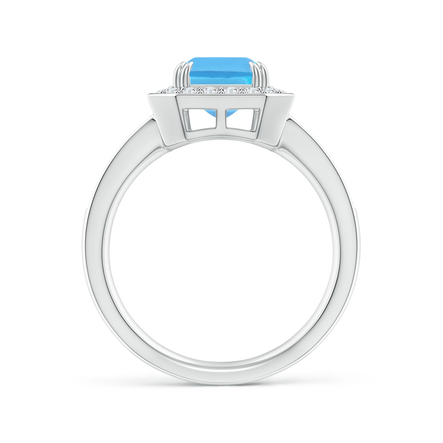 AA - Swiss Blue Topaz / 3.12 CT / 14 KT White Gold