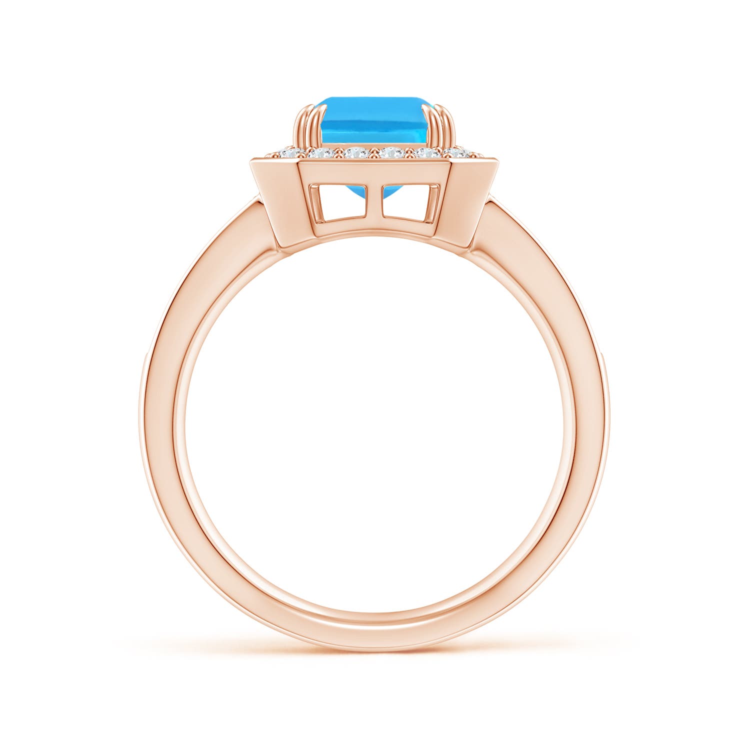 AAA - Swiss Blue Topaz / 3.12 CT / 14 KT Rose Gold