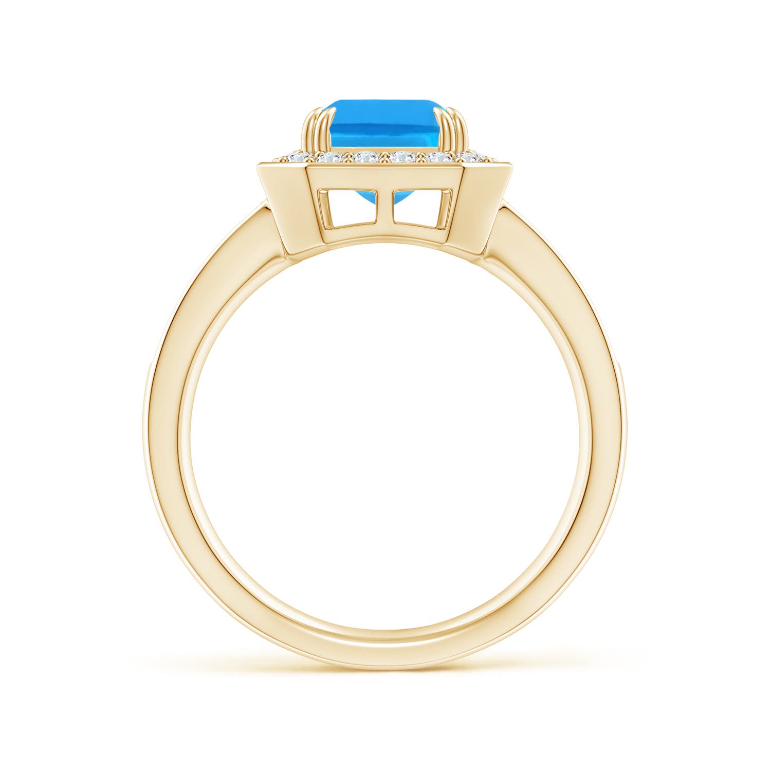 AAAA - Swiss Blue Topaz / 3.12 CT / 14 KT Yellow Gold