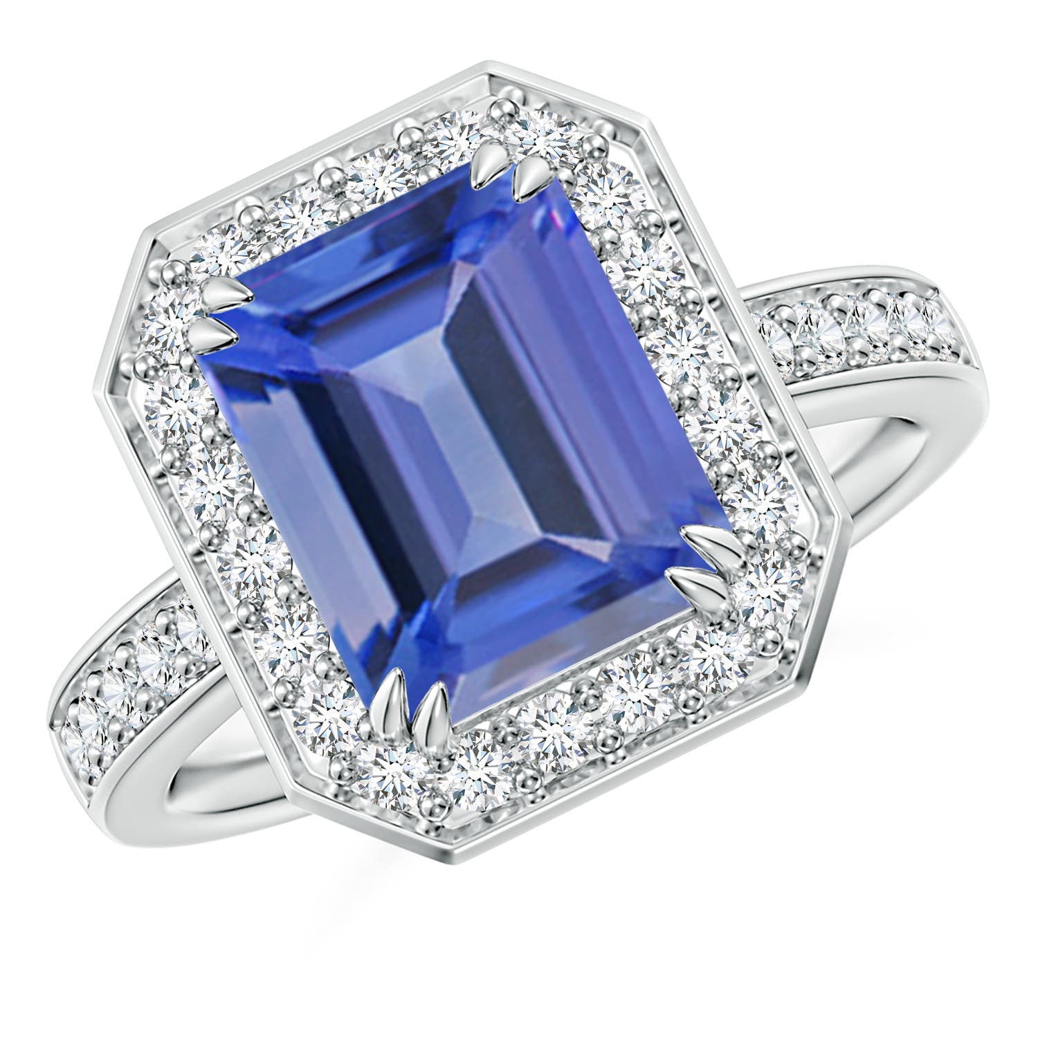 AA - Tanzanite / 3.6 CT / 14 KT White Gold