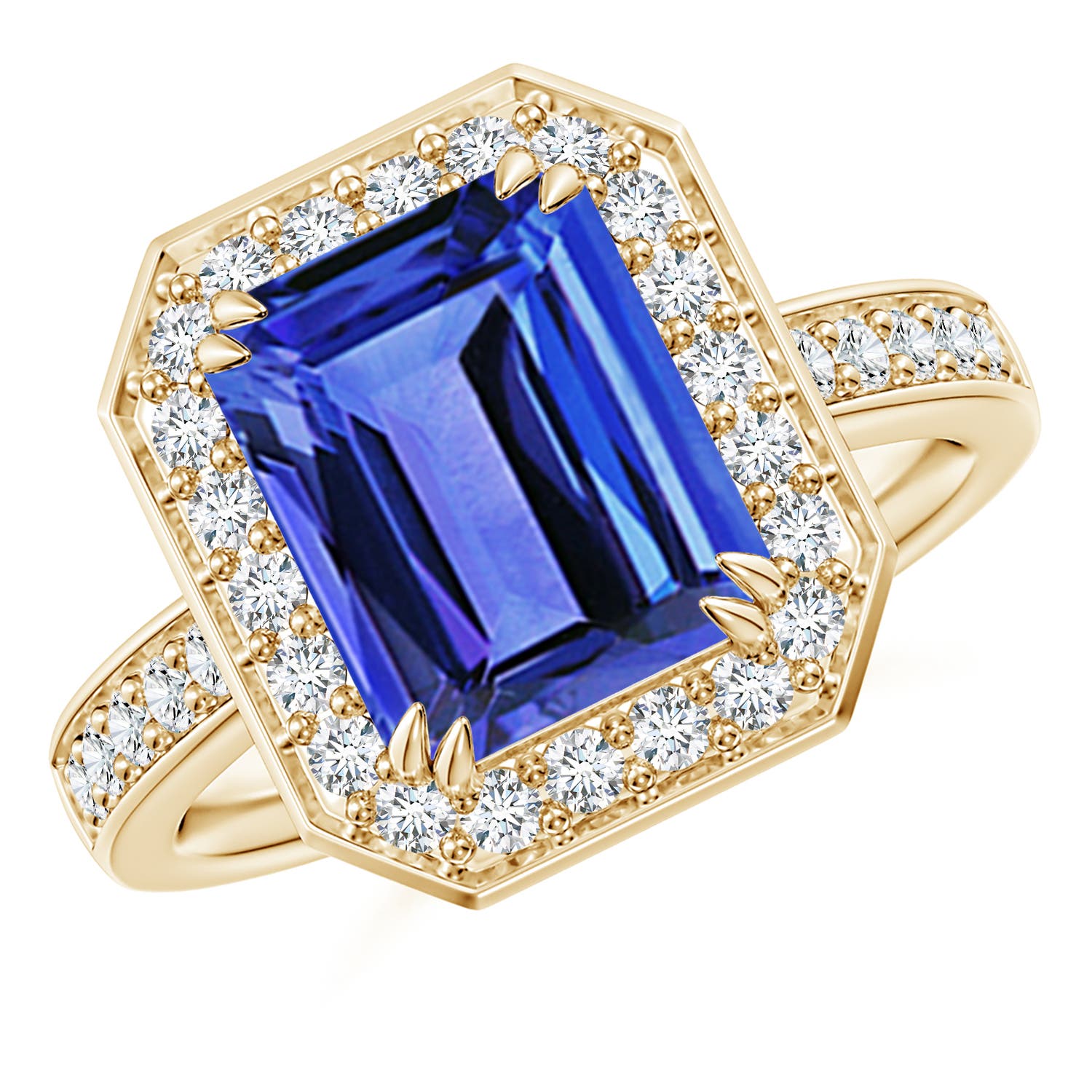 AAA - Tanzanite / 3.6 CT / 14 KT Yellow Gold