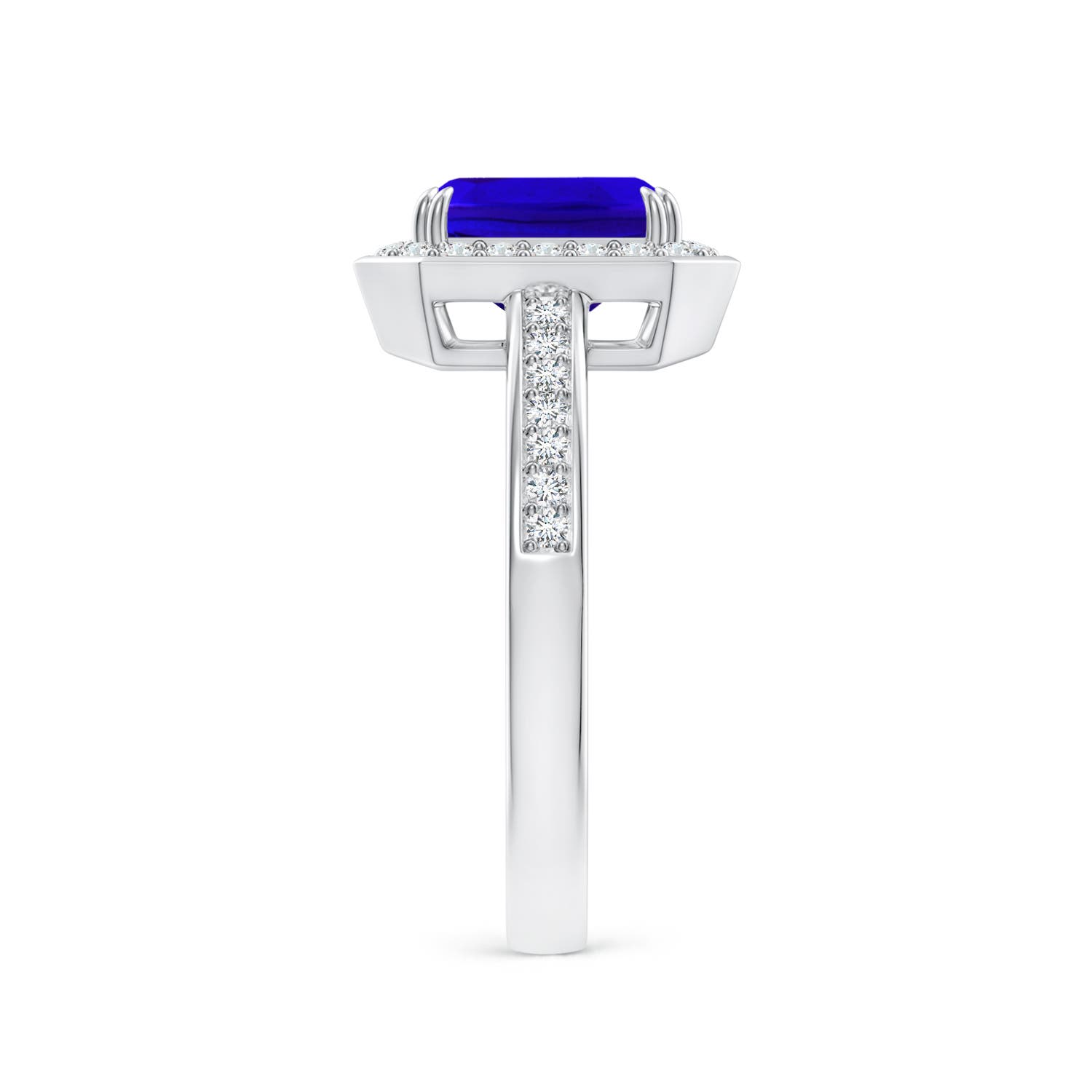 AAAA - Tanzanite / 1.79 CT / 14 KT White Gold