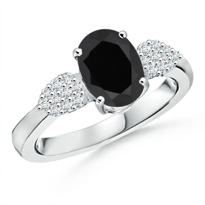 AAA - Black Onyx / 2 CT / 14 KT White Gold