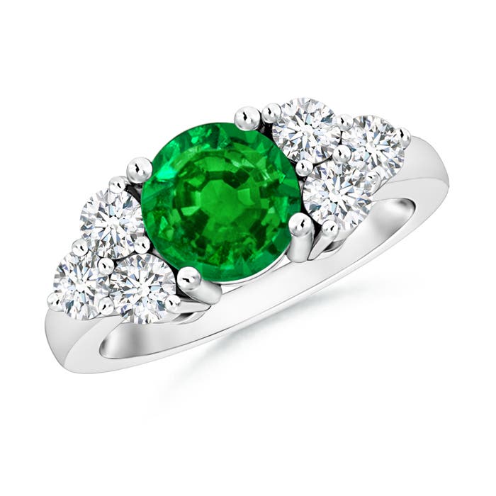 Premium - Lab-Grown Emerald / 1.95 CT / 14 KT White Gold