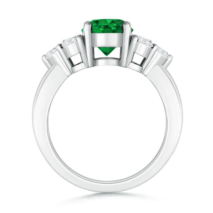 Premium - Lab-Grown Emerald / 1.95 CT / 14 KT White Gold