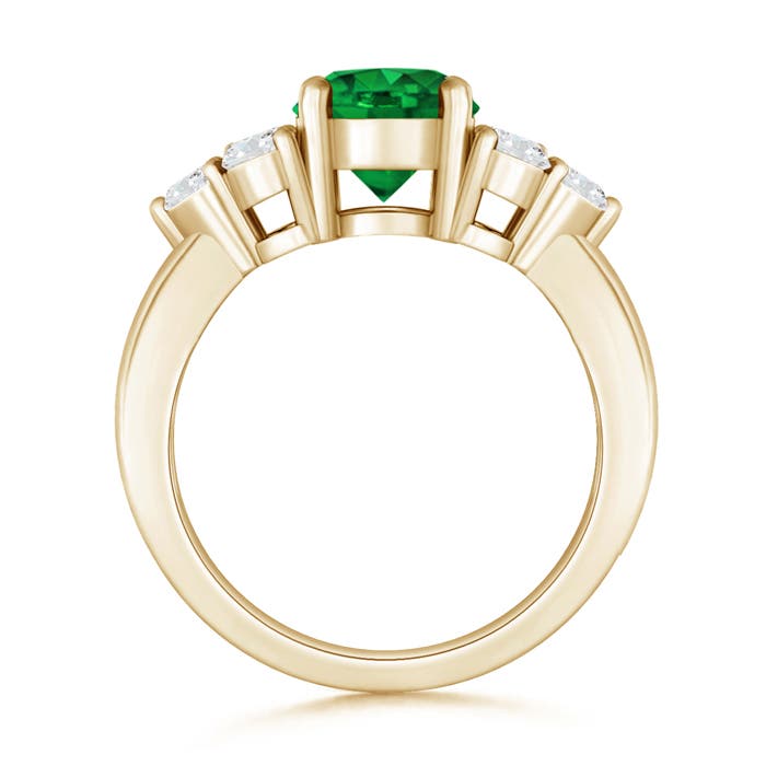 Premium - Lab-Grown Emerald / 1.95 CT / 14 KT Yellow Gold