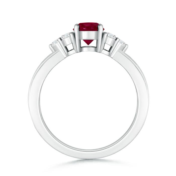 A - Ruby / 0.86 CT / 14 KT White Gold