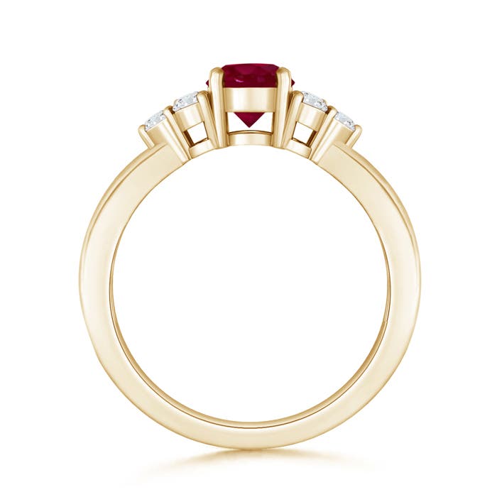 A - Ruby / 0.86 CT / 14 KT Yellow Gold