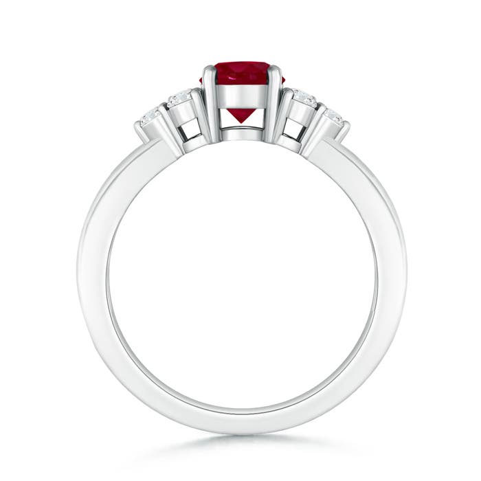 AA - Ruby / 0.86 CT / 14 KT White Gold