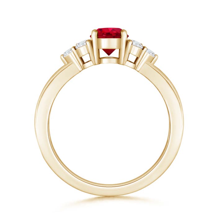 AAA - Ruby / 0.86 CT / 14 KT Yellow Gold