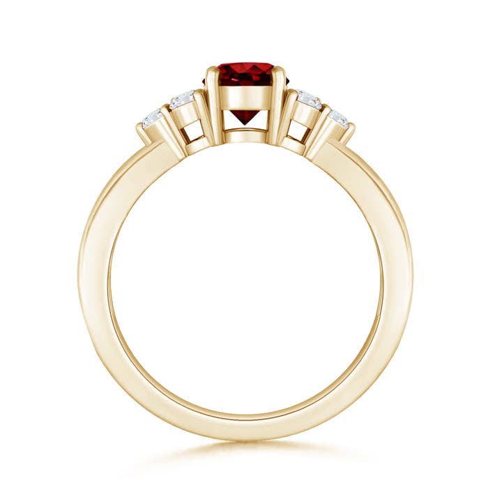 AAAA - Ruby / 0.86 CT / 14 KT Yellow Gold