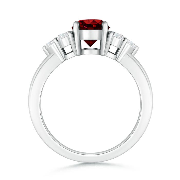 AAAA - Ruby / 1.47 CT / 14 KT White Gold