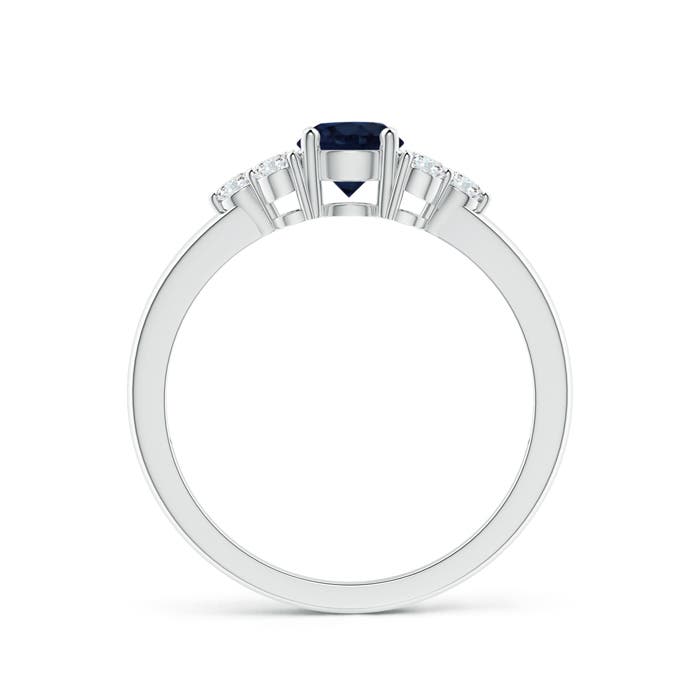 A - Blue Sapphire / 0.86 CT / 14 KT White Gold