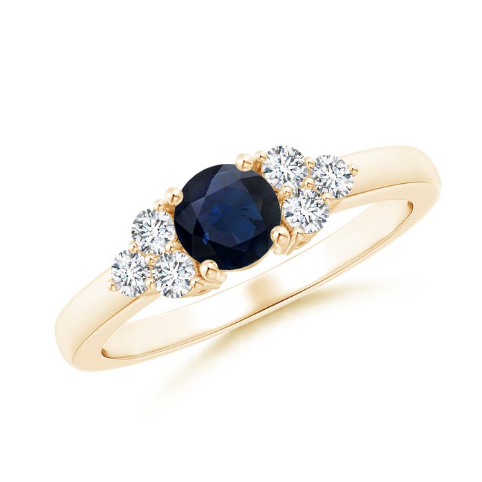 A - Blue Sapphire / 0.86 CT / 14 KT Yellow Gold