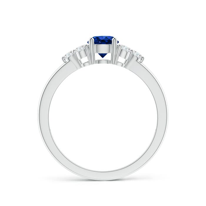 AAAA - Blue Sapphire / 0.86 CT / 14 KT White Gold