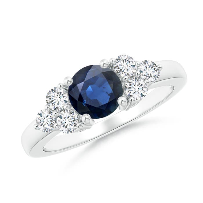 AA - Blue Sapphire / 1.47 CT / 14 KT White Gold