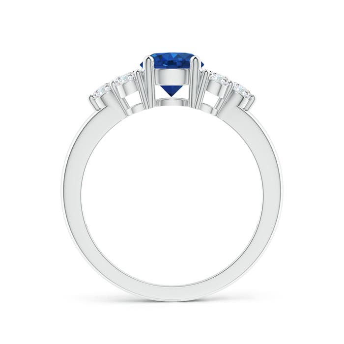 AAA - Blue Sapphire / 1.47 CT / 14 KT White Gold