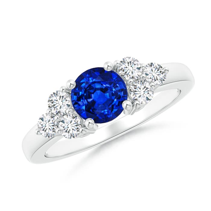 AAAA - Blue Sapphire / 1.47 CT / 14 KT White Gold