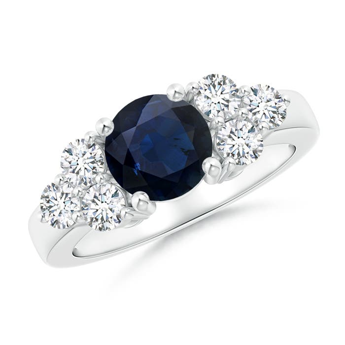 A - Blue Sapphire / 2.35 CT / 14 KT White Gold