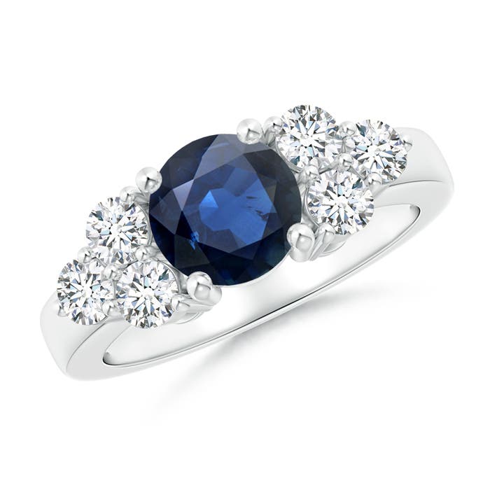 AA - Blue Sapphire / 2.35 CT / 14 KT White Gold