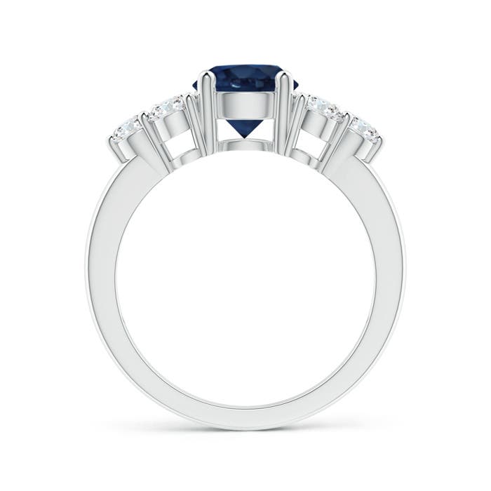 AA - Blue Sapphire / 2.35 CT / 14 KT White Gold