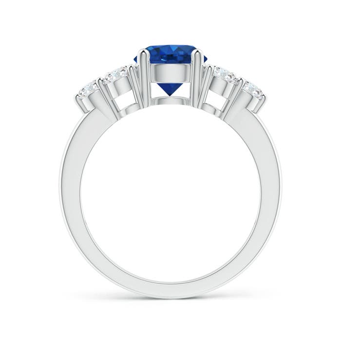 AAA - Blue Sapphire / 2.35 CT / 14 KT White Gold