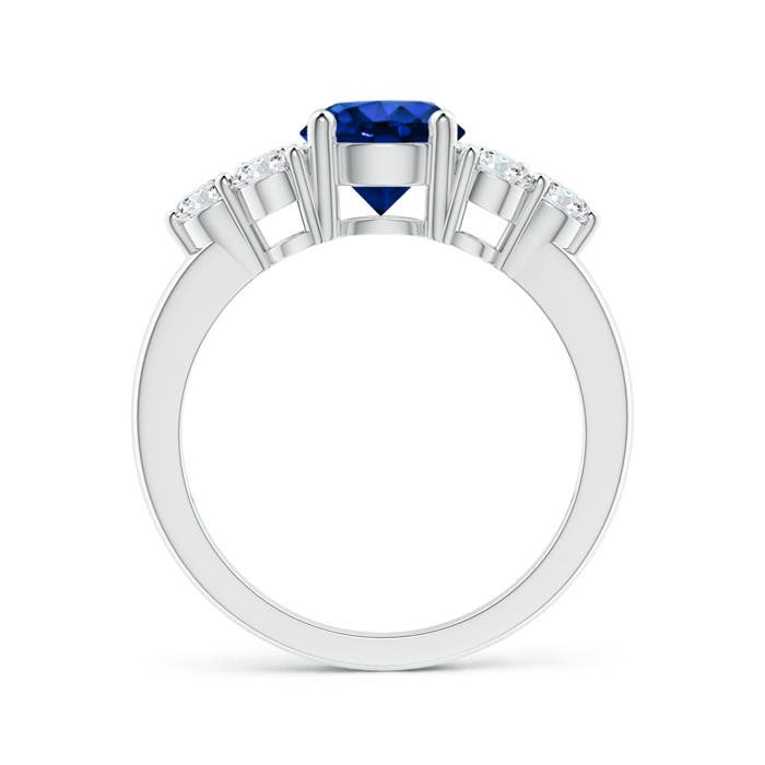 AAAA - Blue Sapphire / 2.35 CT / 14 KT White Gold