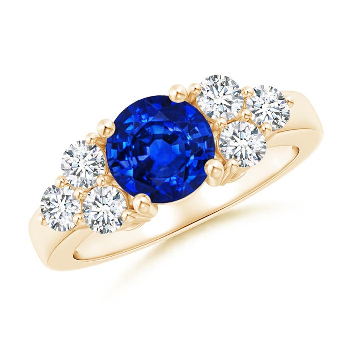 AAAA - Blue Sapphire / 2.35 CT / 14 KT Yellow Gold