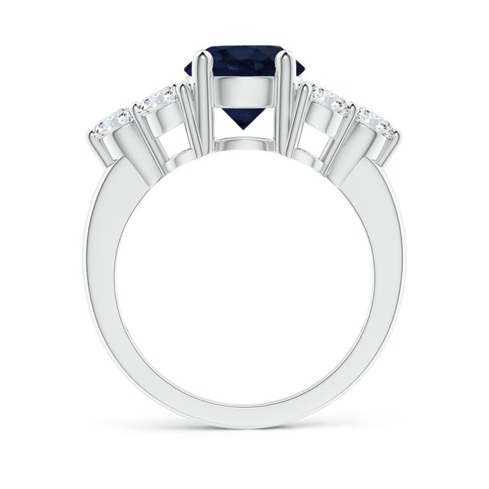 A - Blue Sapphire / 3.25 CT / 14 KT White Gold