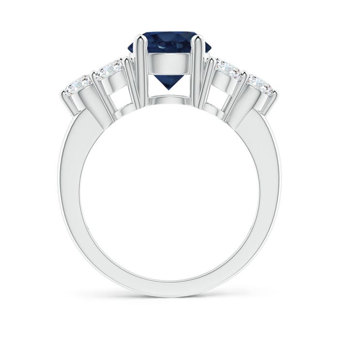 AA - Blue Sapphire / 3.25 CT / 14 KT White Gold