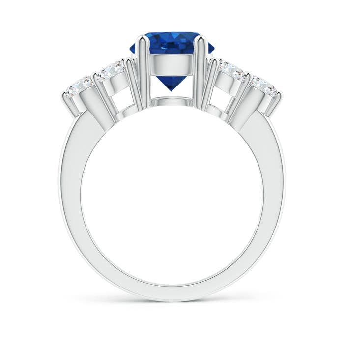 AAA - Blue Sapphire / 3.25 CT / 14 KT White Gold