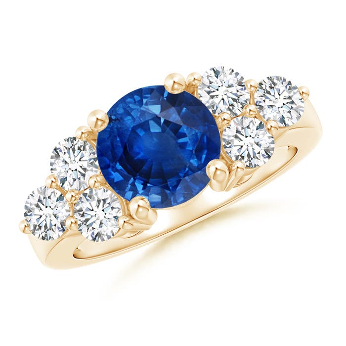 AAA - Blue Sapphire / 3.25 CT / 14 KT Yellow Gold