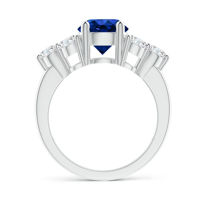 AAAA - Blue Sapphire / 3.25 CT / 14 KT White Gold