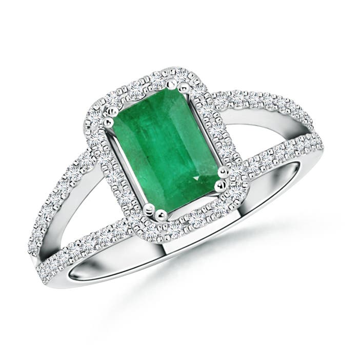 A - Emerald / 1.29 CT / 14 KT White Gold